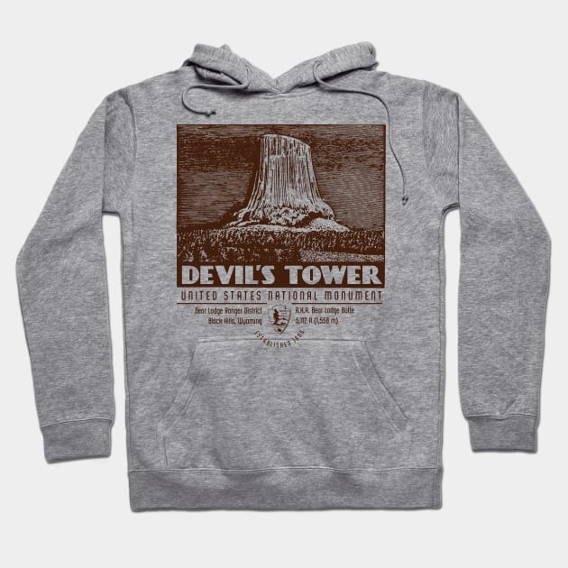 Devil's Tower Hoodie by MindsparkCreative